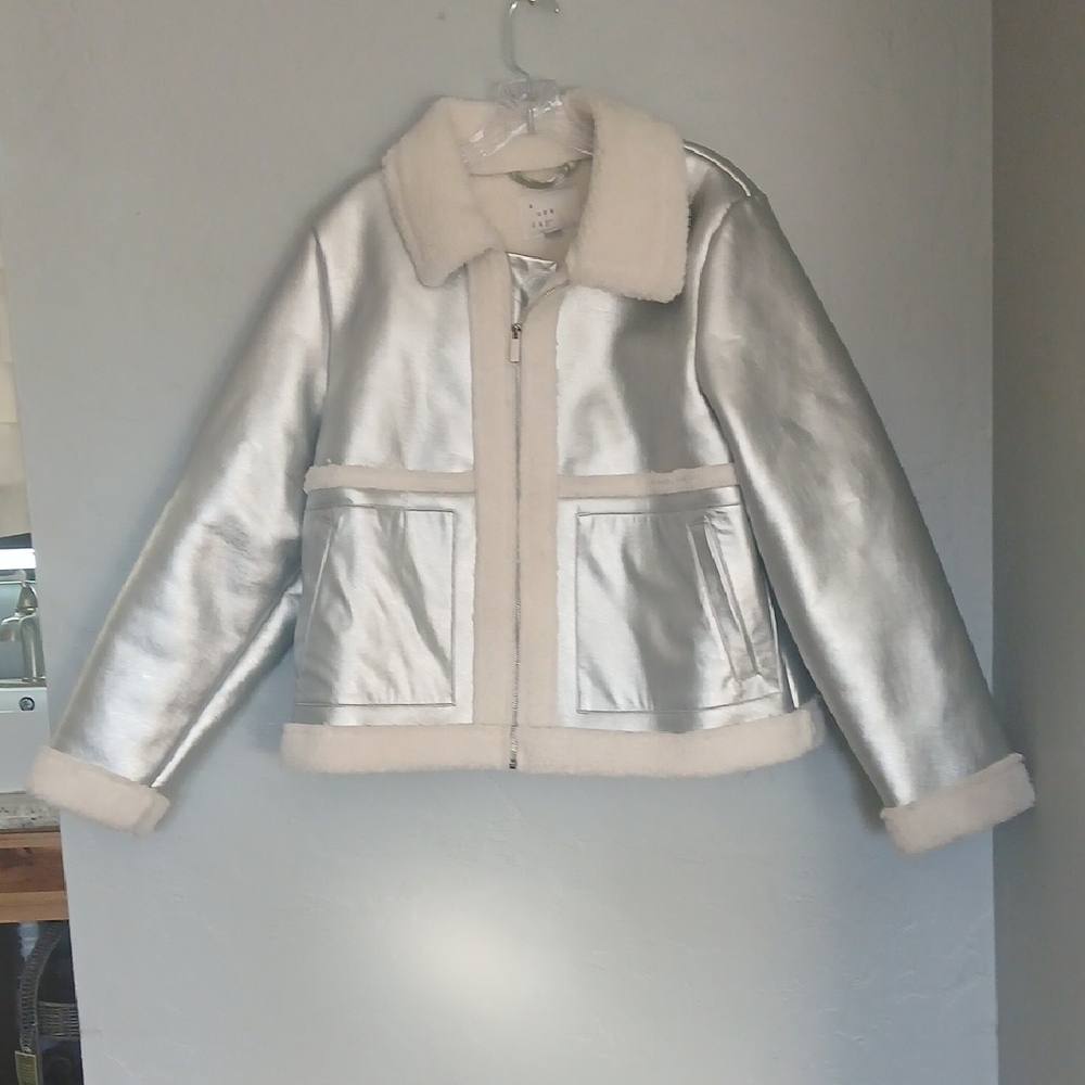 Silver and Cream Coat